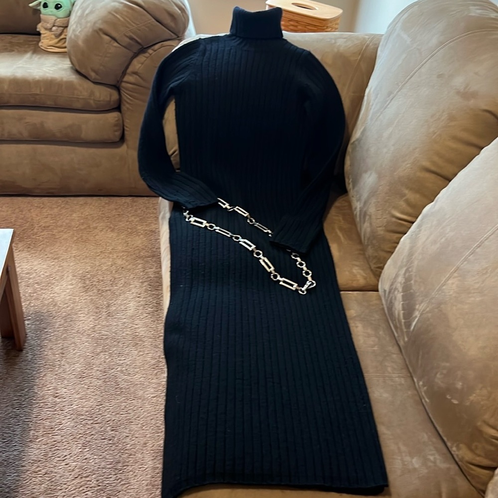 Long sleeve turtleneck sweater dress from DKNY